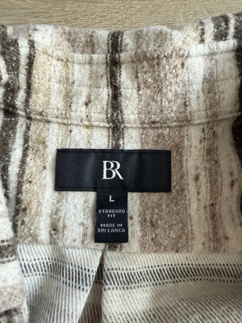 Banana Republic Men’s Large Striped Shacket Button Down